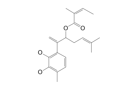 ALTAICALARIN_B;4,5-DIHYDROXY-8-ANGELOYLOXY-BISABOLA-1,3,5,7-(14),10-(11)-PENTAENE
