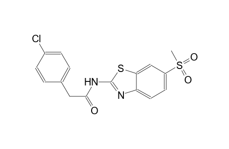 2-(4-chlorophenyl)-N-[6-(methylsulfonyl)-1,3-benzothiazol-2-yl]acetamide