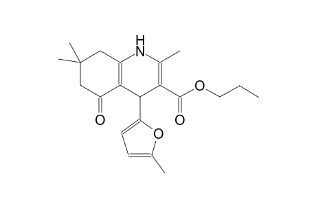 3-quinolinecarboxylic acid, 1,4,5,6,7,8-hexahydro-2,7,7-trimethyl-4-(5-methyl-2-furanyl)-5-oxo-, propyl ester