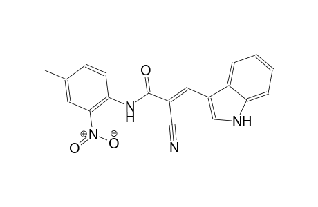 (2E)-2-cyano-3-(1H-indol-3-yl)-N-(4-methyl-2-nitrophenyl)-2-propenamide