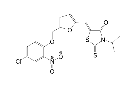 (5Z)-5-({5-[(4-chloro-2-nitrophenoxy)methyl]-2-furyl}methylene)-3-isopropyl-2-thioxo-1,3-thiazolidin-4-one