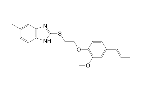 1H-1,3-Benzimidazole, 2-[[2-[2-methoxy-4-[1-propenyl]phenoxy]ethyl]thio]-5-methyl-