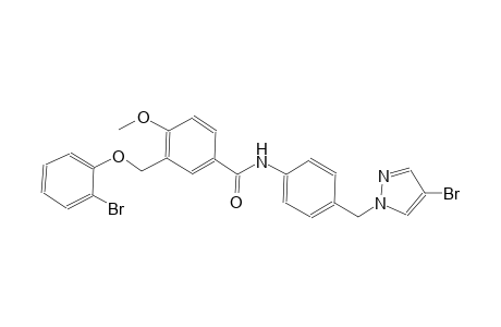 3-[(2-bromophenoxy)methyl]-N-{4-[(4-bromo-1H-pyrazol-1-yl)methyl]phenyl}-4-methoxybenzamide