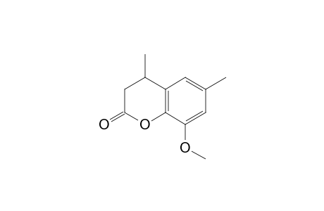 8-Methoxy-4,6-dimethyl-3,4-dihydro-2H-1-benzopyran-2-one