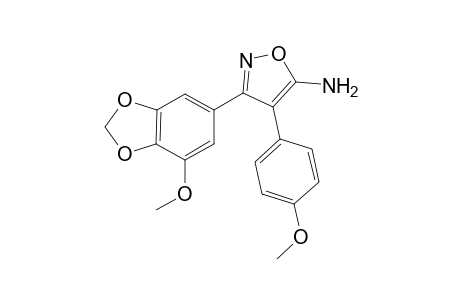 3-(7-Methoxy-1,3-benzodioxol-5-yl)-4-(4-methoxyphenyl)- 5-isoxazolamine