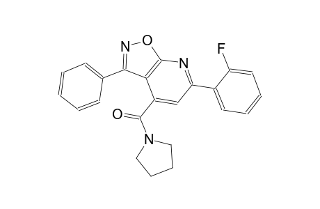 isoxazolo[5,4-b]pyridine, 6-(2-fluorophenyl)-3-phenyl-4-(1-pyrrolidinylcarbonyl)-