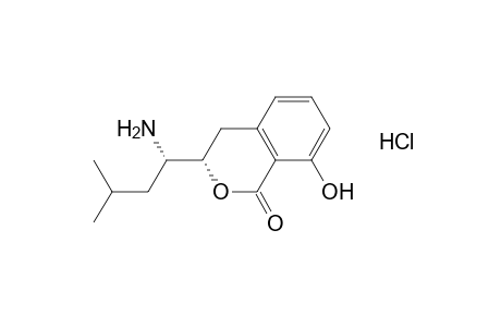 (3S)-3-[(1'S)-1'-Amino-3'-methylbutyl]-8-hydroxy-3,4-dihydroisocumarin Hydroxychloride