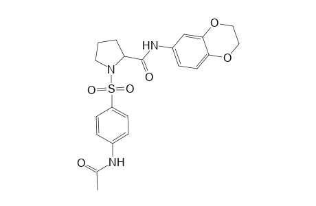 2-Pyrrolidinecarboxamide, 1-[[4-(acetylamino)phenyl]sulfonyl]-N-(2,3-dihydro-1,4-benzodioxin-6-yl)-