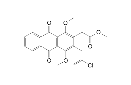 Methyl 3-(2'-chloroprop-2'-enyl)-1,4-dimethoxy-9,10-dioxo-9,10-dihydroanthracene-2-acetate