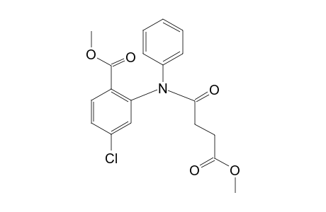 N-(3-carboxypropionyl)-4-chloro-N-phenylanthranilic acid, dimethyl ester