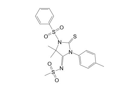 N-[5,5-Dimethyl-3-(4-methylphenyl)-2-thioxo-1-(phenylsulfonyl)-4-imidazolidinylidene]methanesulfonamide