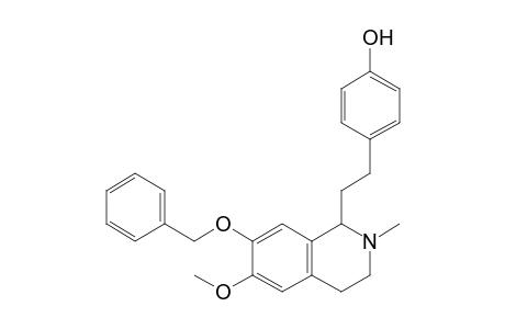 7-(Benzyloxy)-1,2,3,4-tetrahydro-1-(p-hydroxyphenethyl)-6-methoxy-2-methyl-isoquinoline