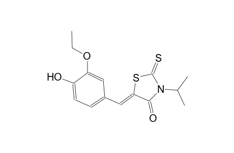 (5Z)-5-(3-ethoxy-4-hydroxybenzylidene)-3-isopropyl-2-thioxo-1,3-thiazolidin-4-one