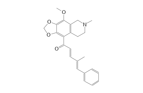 (2E,4E)-1-(4-methoxy-6-methyl-5,6,7,8-tetrahydro[1,3]dioxolo[4,5-g]isoquinolin-9-yl)-4-methyl-5-phenyl-2,4-pentadien-1-one