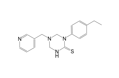 1-(4-ethylphenyl)-5-(3-pyridinylmethyl)tetrahydro-1,3,5-triazine-2(1H)-thione