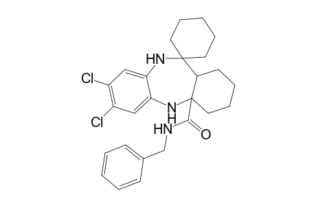 N-Benzyl-7',8'-dichloro-1',2',3',4',4a',5',10',11a'-octahydrospiro[cyclohexane-1,11'-dibenzo[b,e][1,4]diazepine]-4a'-carboxamide