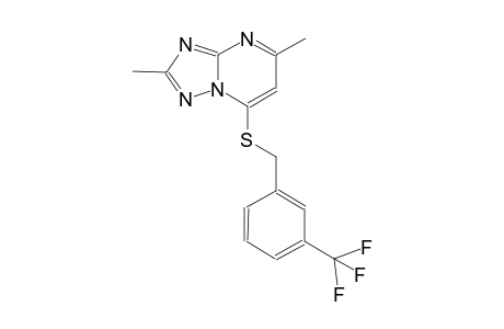 [1,2,4]triazolo[1,5-a]pyrimidine, 2,5-dimethyl-7-[[[3-(trifluoromethyl)phenyl]methyl]thio]-