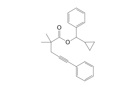 2,2-Dimethyl-5-phenylpent-4-ynoic acid cyclopropylphenylmethyl ester