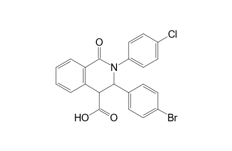1-Oxo-2-(p-chlorophenyl)-3-(p'-bromophenyl)-1,2,3,4-tetrahydroisoquinoline-4-carboxylic Acid