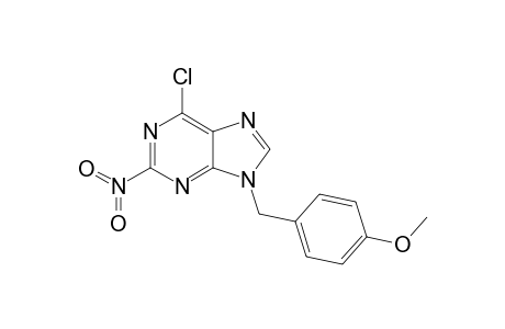 6-Chloro-9-(4-methoxyphenylmethyl)-2-nitro-9H-purine