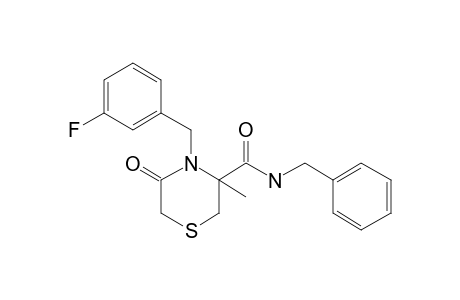 N-Benzyl-4-(3-fluorobenzyl)-3-methyl-5-oxothiomorpholine-3-carboxamide