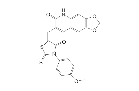 [1,3]dioxolo[4,5-g]quinolin-6(5H)-one, 7-[(E)-[3-(4-methoxyphenyl)-4-oxo-2-thioxo-5-thiazolidinylidene]methyl]-