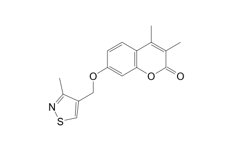 2H-1-Benzopyran-2-one, 3,4-dimethyl-7-[(3-methyl-4-isothiazolyl)methoxy]-