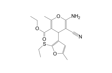 ethyl 6-amino-5-cyano-4-[2-(ethylsulfanyl)-5-methyl-3-furyl]-2-methyl-4H-pyran-3-carboxylate