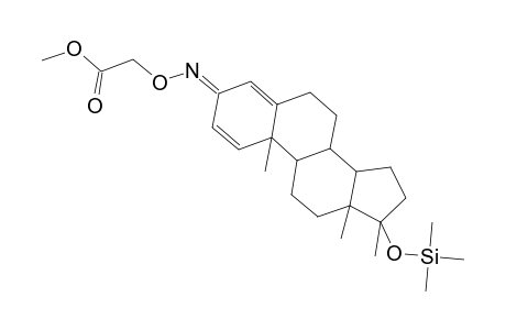 Acetic acid, [[[(17.beta.)-17-methyl-17-[(trimethylsilyl)oxy]androsta-1,4-dien-3-ylidene]amino]oxy]-, methyl ester