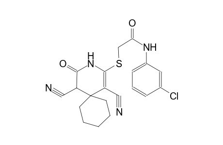 acetamide, N-(3-chlorophenyl)-2-[(1,5-dicyano-4-oxo-3-azaspiro[5.5]undec-1-en-2-yl)thio]-