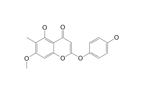 PILIOSTIGMIN;2-O-(PARA-HYDROXYPHENYL)-5-HYDROXY-6-C-METHYL-7-METHOXYCHROMONE