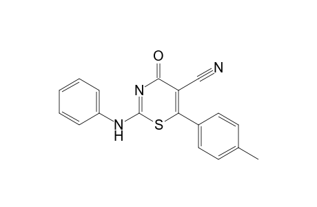 2-(Phenylamino)-5-cyano-6-(4'-methylphenyl)-4H-1,3-thiazin-4-one