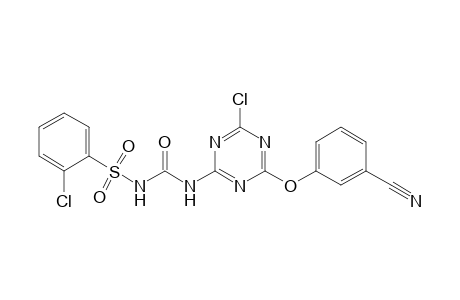 Benzenesulfonamide, 2-chloro-N-[[[4-chloro-6-(3-cyanophenoxy)-1,3,5-triazin-2-yl]amino]carbonyl]-