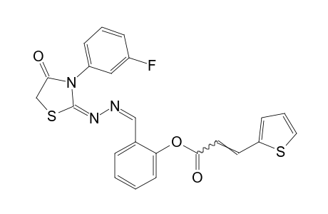 3-(m-fluorophenyl)-2,4-thiazolidinedione, 2-azine with salicylaldehyde, 2-thiopheneacrylate (ester)