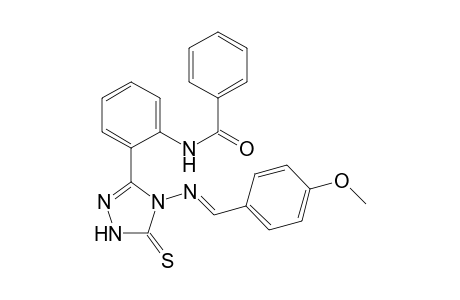 N-[2-[4-[(E)-(4-methoxyphenyl)methyleneamino]-5-thioxo-1H-1,2,4-triazol-3-yl]phenyl]benzamide