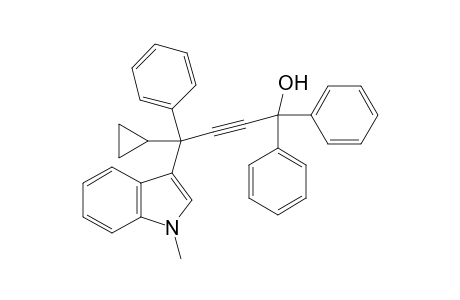 4-Cyclopropyl-4-(1-methyl-1H-indol-3-yl)-1,1,4-triphenylbut-2-yn-1-ol