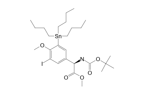 (R)-N-TERT.-BUTOXYCARBONYL-3'-IODO-4'-METHOXY-5'-TRIBUTYLSTANNYL-PHENYLGLYCINE-METHYLESTER