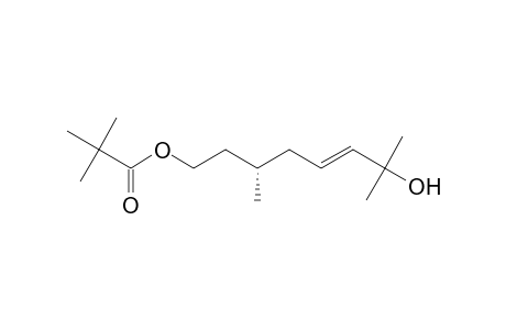 (3S,5E)-(-)-3,7-Dimethyl-7-hydroxyocta-5-en-1-yl pivalate