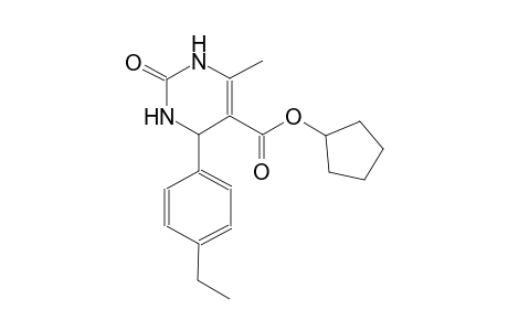 5-pyrimidinecarboxylic acid, 4-(4-ethylphenyl)-1,2,3,4-tetrahydro-6-methyl-2-oxo-, cyclopentyl ester