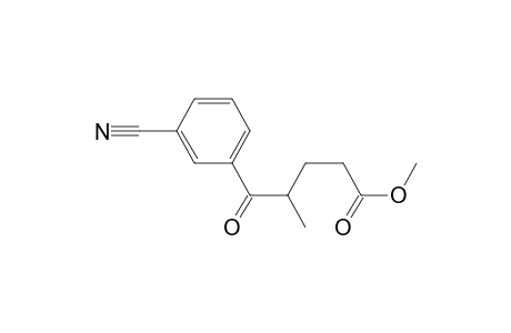 Benzenepentanoic acid, 3-cyano-.gamma.-methyl-.delta.-oxo-, methyl ester