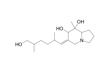 6-Methyl-6,7-dihydroxy-8-[2',5'-dimethyl-6'-hydroxyhexylidene]-1-azabicyclo[3.4.0]nonane