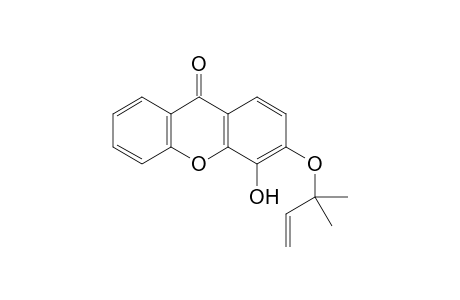4-Hydroxy-3-(2-methylbut-3-en-2-yloxy)-9H-xanthen-9-one