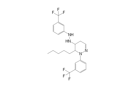 6-Pentyl-1-[3-(trifluoromethyl)phenyl]-5-{2-[3-(trifluoromethyl)phenyl]hydrazinyl}-1,4,5,6-tetrahydropyridazine