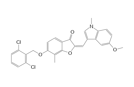 3(2H)-benzofuranone, 6-[(2,6-dichlorophenyl)methoxy]-2-[(5-methoxy-1-methyl-1H-indol-3-yl)methylene]-7-methyl-, (2E)-