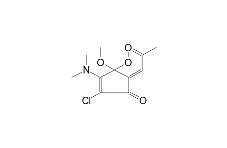 2-CHLORO-3-DIMETHYLAMINO-4,4-DIMETHOXY-5-(E-ACETONYLIDENE)-2-CYCLOPENTENONE