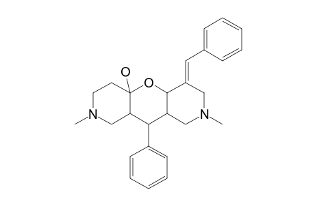 4aH-pyrano[3,2-c:5,6-c']dipyridin-4a-ol, dodecahydro-2,8-dimethyl-10-phenyl-6-(phenylmethylene)-