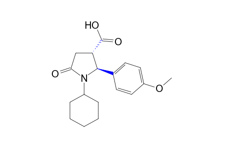 trans-1-CYCLOHEXYL-2-(p-METHOXYPHENYL)-5-OXO-3-PYRROLIDINECARBOXYLIC ACID