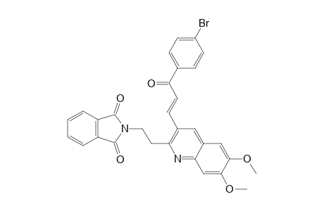 2-(2-{3-[(1E)-3-(4-Bromophenyl)-3-oxoprop-1-en-1-yl]-6,7-dimethoxyquinolin-2-yl}ethyl)-1H-isoindole-1,3(2H)-dione