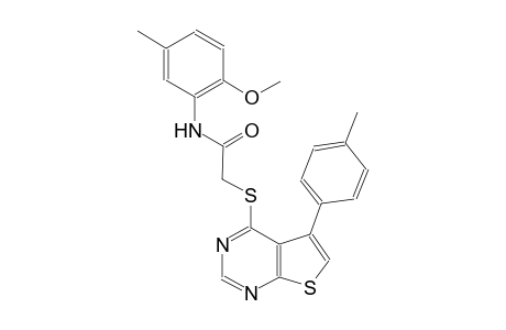 N-(2-methoxy-5-methylphenyl)-2-{[5-(4-methylphenyl)thieno[2,3-d]pyrimidin-4-yl]sulfanyl}acetamide