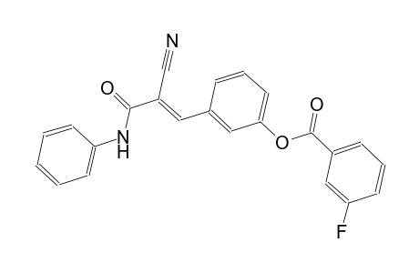 3-[(1E)-3-anilino-2-cyano-3-oxo-1-propenyl]phenyl 3-fluorobenzoate